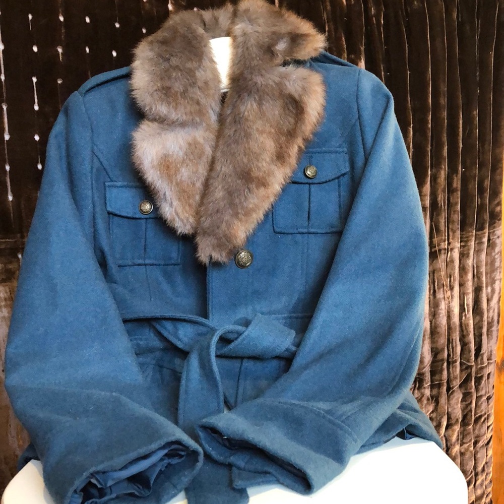 Mossimo wool coat, size small in a teal color